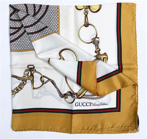 authentic vintage gucci silk scarves|vintage Gucci scarf for sale.